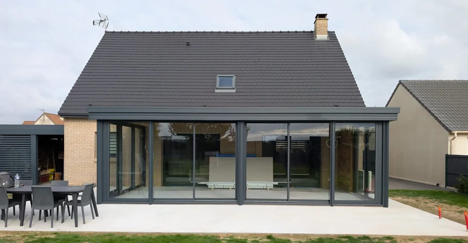 Réalisation d'une véranda de 32m² à Masnières photo d'une véranda réalisée à Masnières (8km de Cambrai)