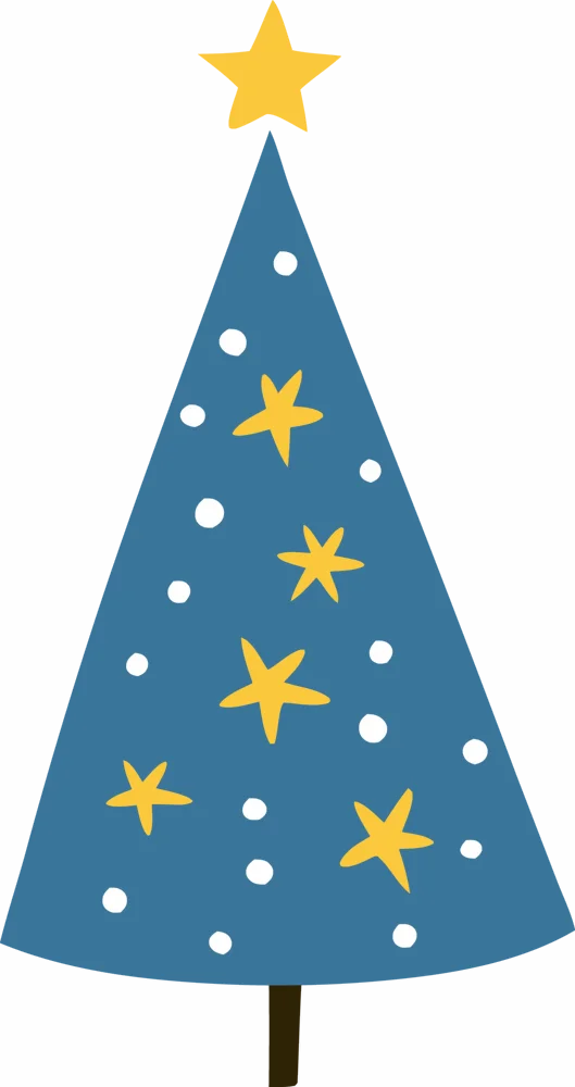 Congés d'hiver • Bonne fêtes de fin d'année ! illustration d'un sapin de noël