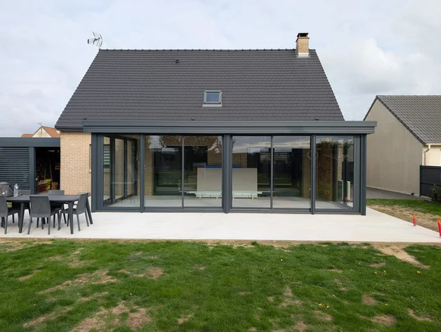 vue d'une Véranda Espace de Vie à Masnières