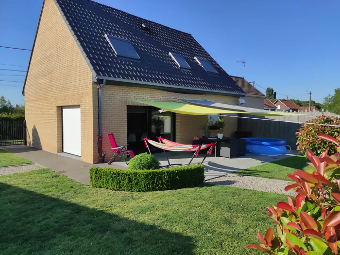 vue d'une terrasse à Brebières près de Cambrai